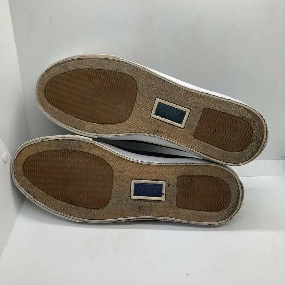 Polo Ralph Lauren Cantor Low Canvas Shoe Mens size 9.5 Navy Blue Chancery